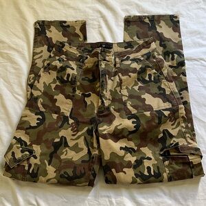 Petite loose cargo jeans